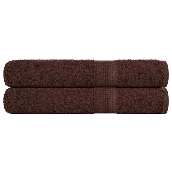Serviettes 2 pcs frogn marron 100x200 cm 100% coton