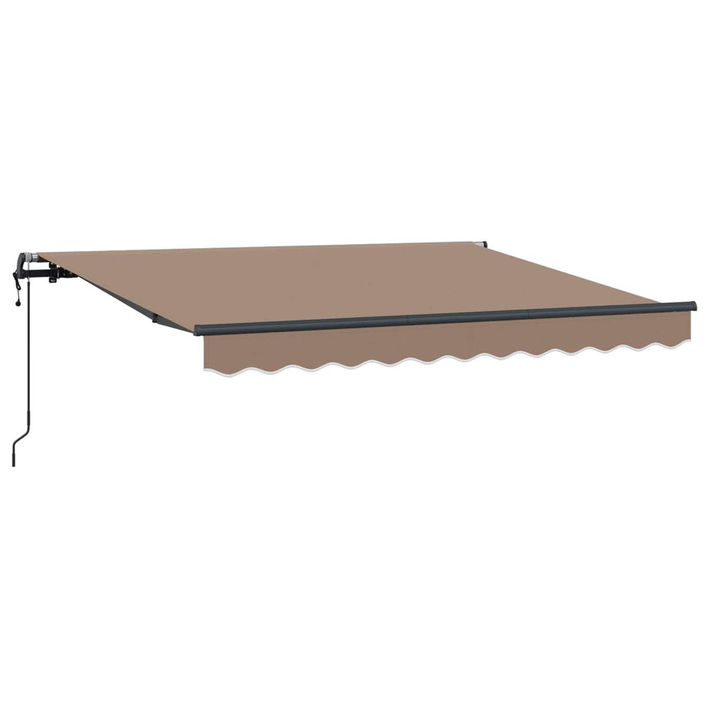 Auvent rétractable taupe 4 x 2 m tissu