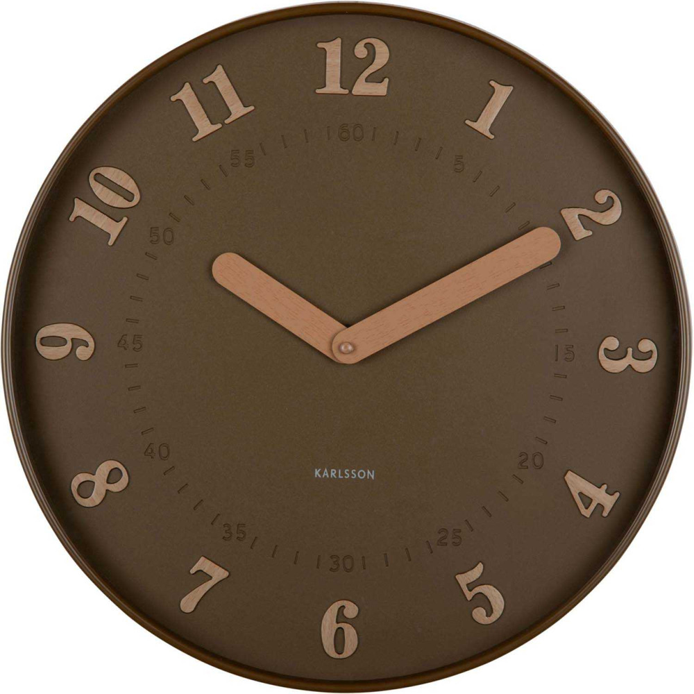 Horloge murale polypropylène amena marron