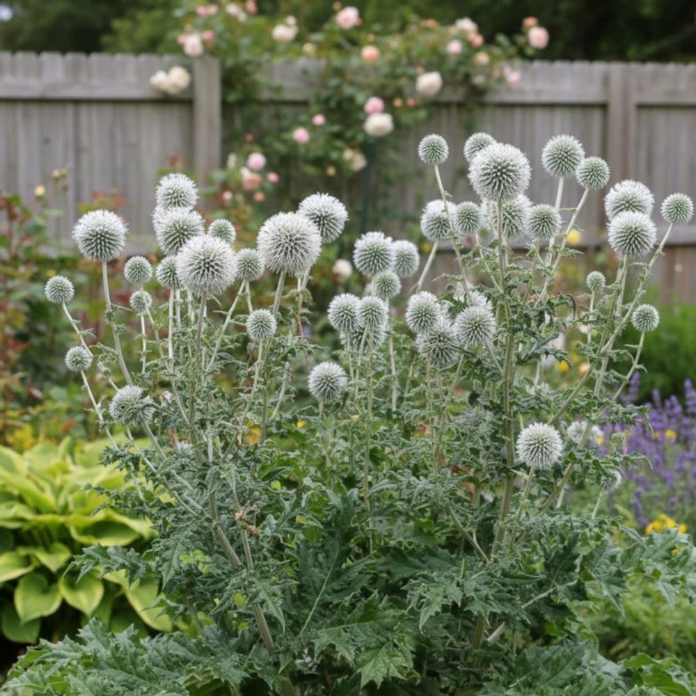 Boule azurée star frost, echinops godet - 5/20 cm