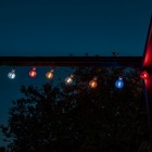 Guirlande solaire guinguette 10 ampoules de différentes couleurs d'allumage