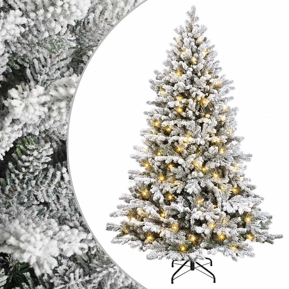 Sapin de noël artificiel à branches articulées 150 cm 150 led