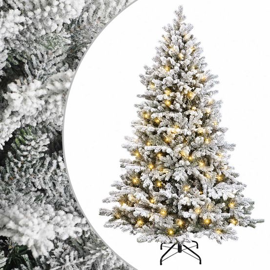 Sapin de noël artificiel à branches articulées 150 cm 150 led