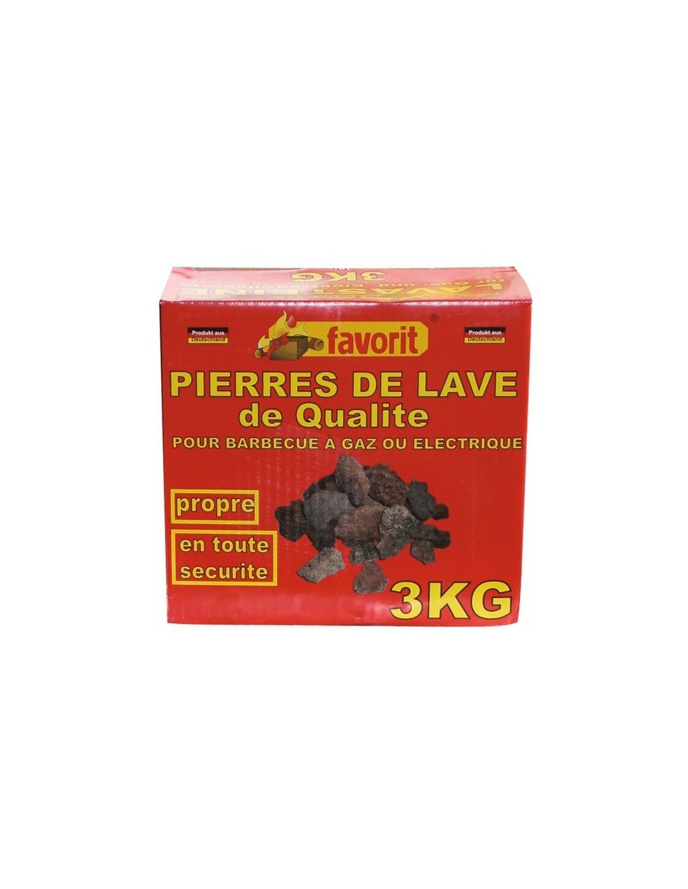 Pierre de lave 3 kg barbecue - favorit