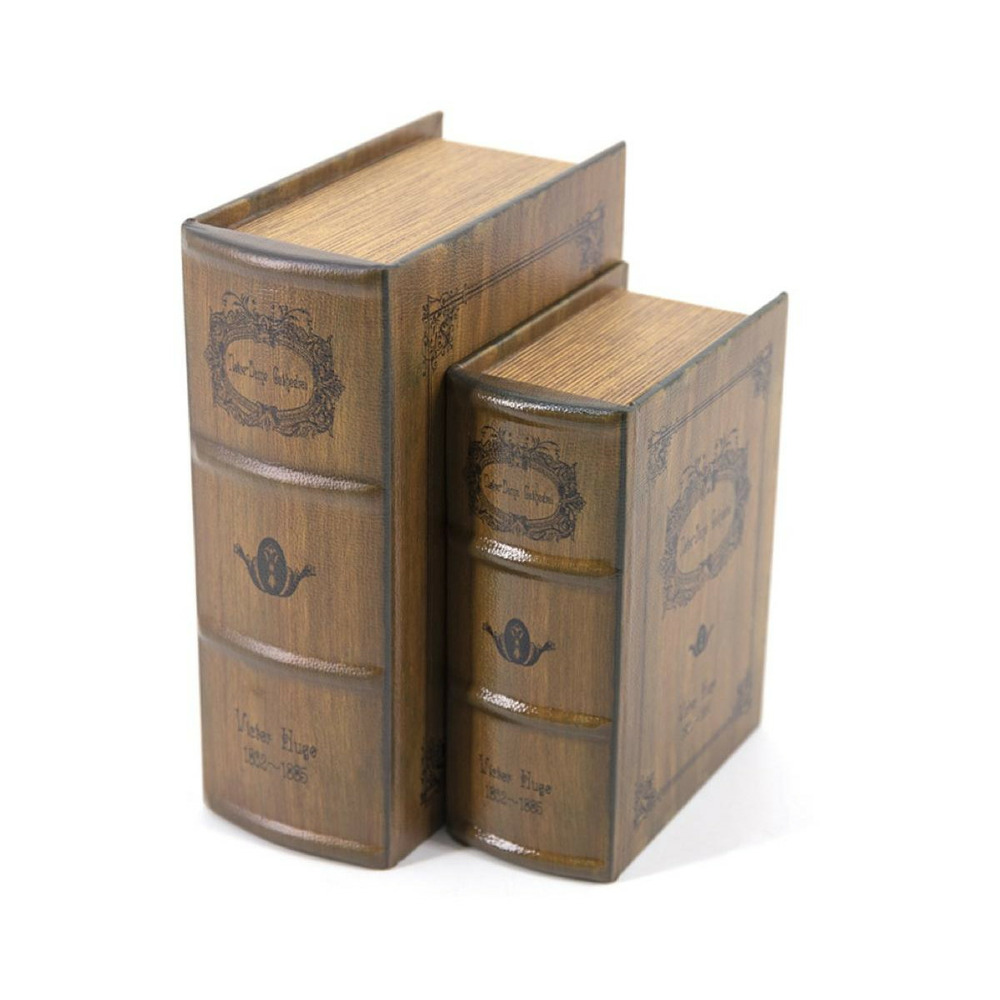 Livre notre dame carton similicuir carton marron - décoration d'autrefois