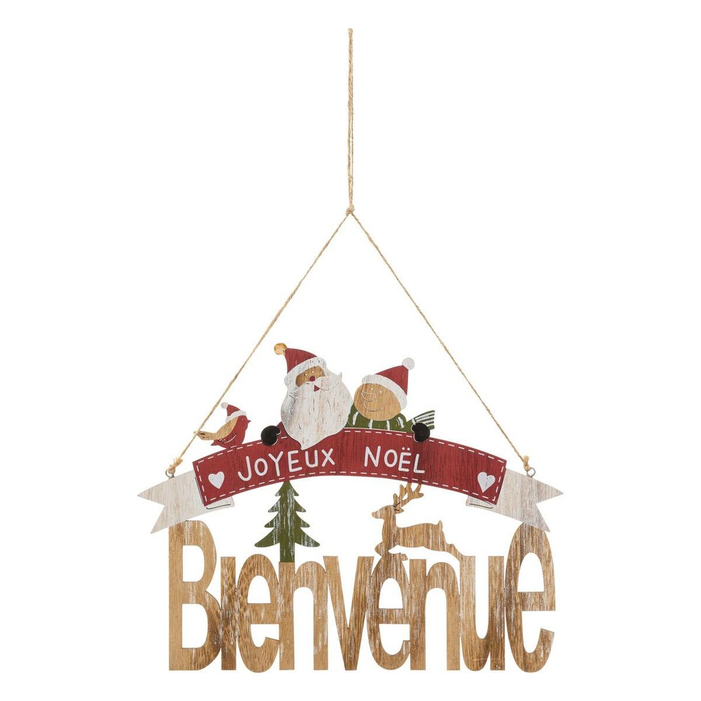 Sujet pancarte joyeux noël l.29cm bois