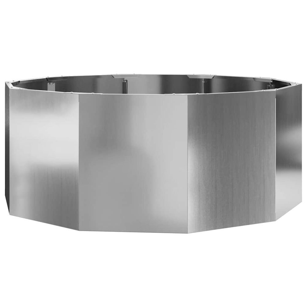 Jardinière argent 90 x 90 x 35 cm acier galvanisé