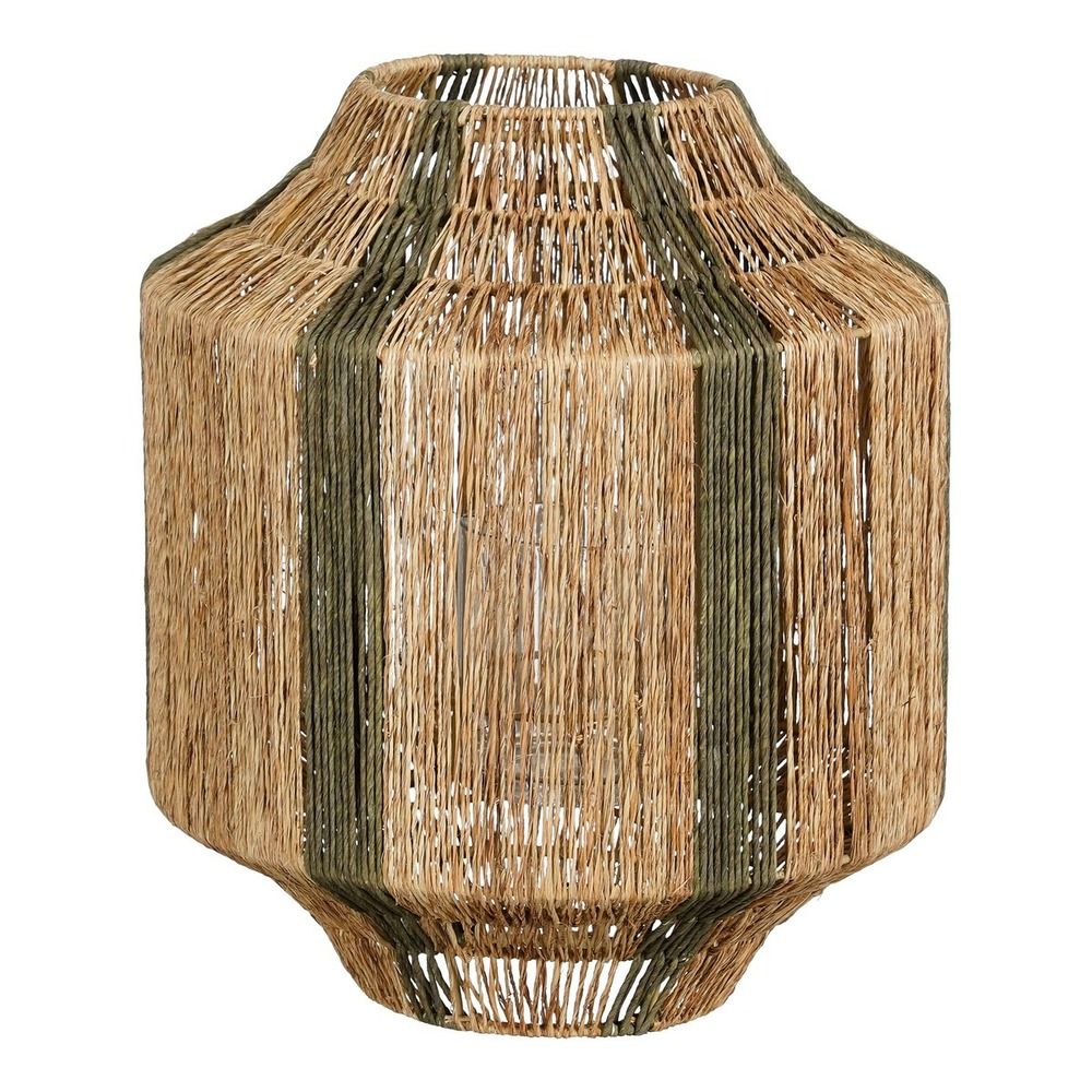 Mica decorations liliano lanterne - h36 x ø30 cm - jute - vert foncé