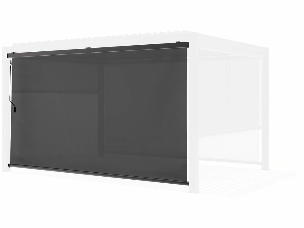 Store pergola bioclimatique - 367 x 208 cm - gris anthracite