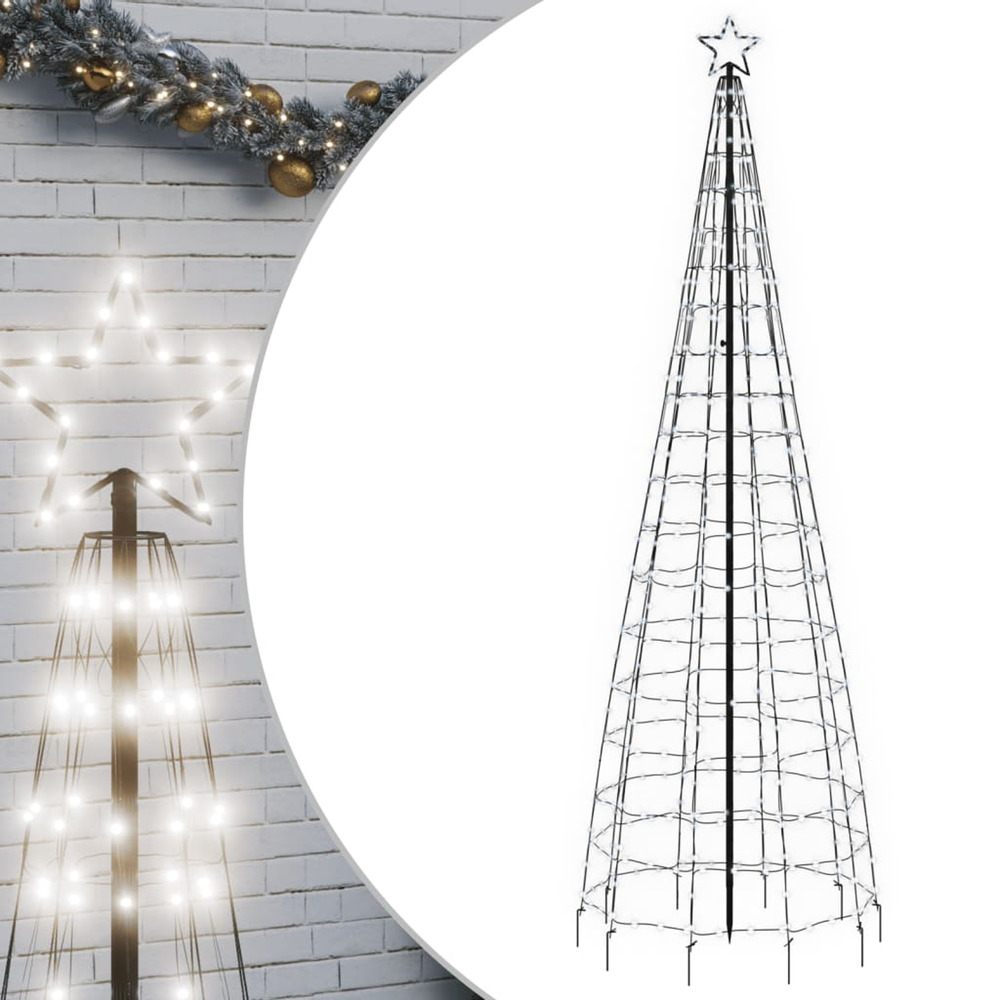 Sapin de noël à led avec pointes 570 led blanc froid 300 cm