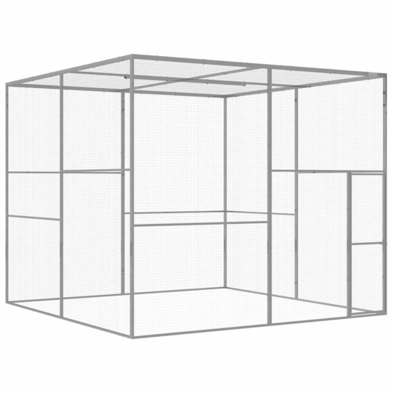 Cage pour chat 3x3x2,5 m acier galvanisé