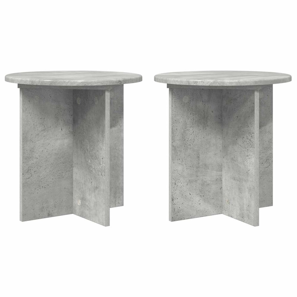 Support de plante 2 pièces gris béton 40 x 40 x 40 cm