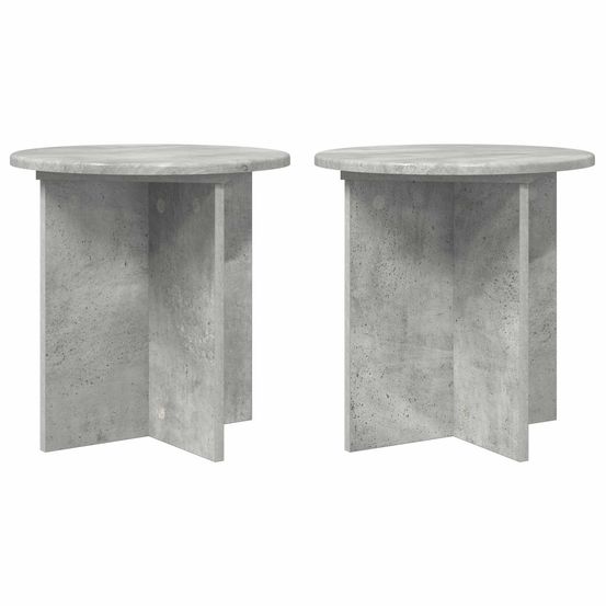 Support de plante 2 pièces gris béton 40 x 40 x 40 cm