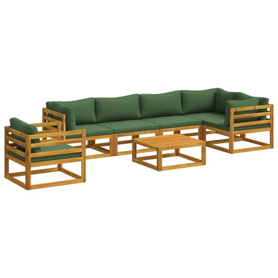 Ensemble de canapés 7 pc naturel bois d'acacia massif