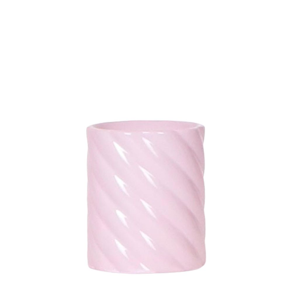 Cache-pot céramique pastel version haute - silhouette élancée - pot de 6cm - rose