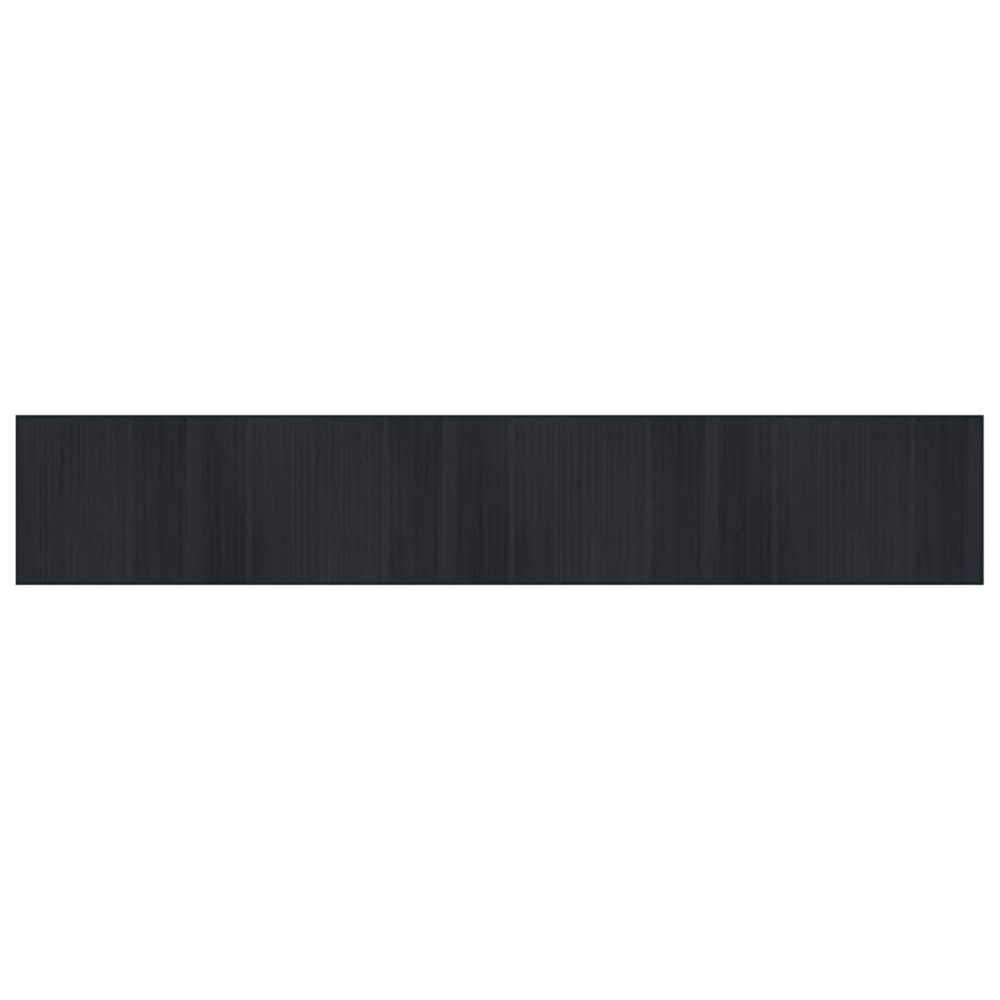 Tapis rectangulaire noir 70x400 cm bambou