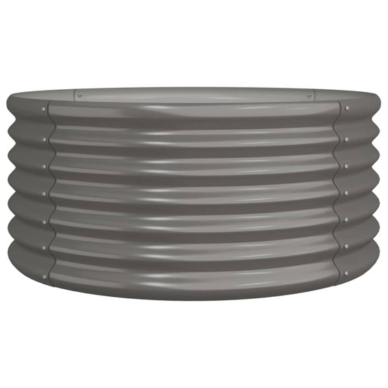 Jardinière d'extérieur de jardin acier galvanisé 80x80x36 cm gris