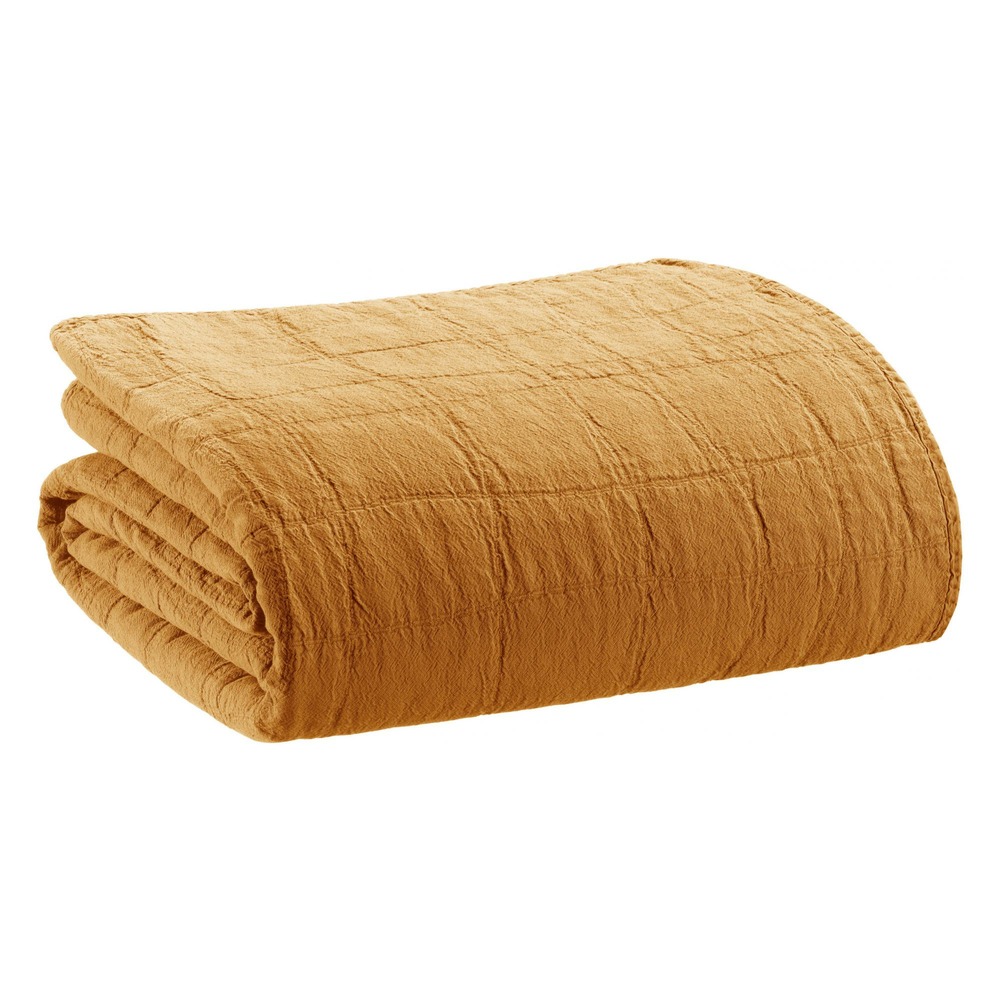 Plaid recyclé titou havane 140 x 200 cm