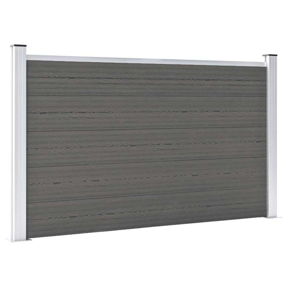 Clôture de jardin wpc 180x105 cm gris