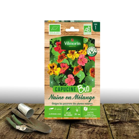 Graines de capucine naine en mélange - sans traitement - vilmorin sachet
