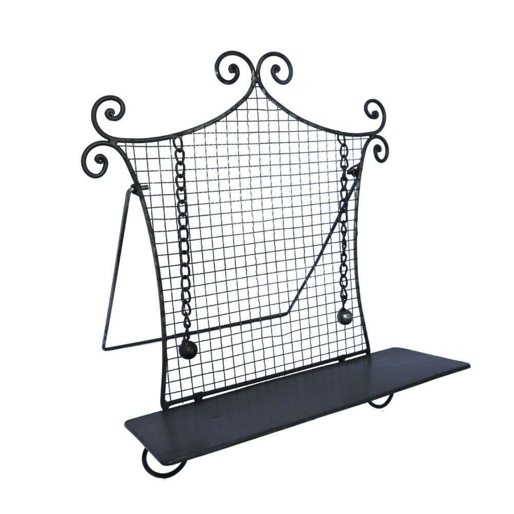 Pupitre musique lutrin livre en métal gris 42.5 x 33 x 12 cm