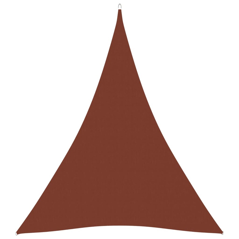 Voile toile d'ombrage parasol tissu oxford triangulaire 3 x 4 x 4 m terre cuite