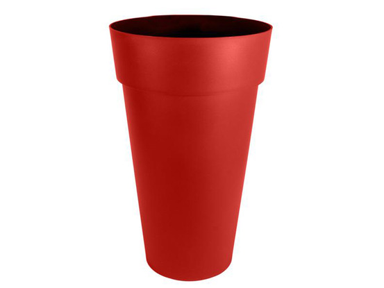 Pot de fleur rond toscane ø 48 x h.80 cm - rouge rubis