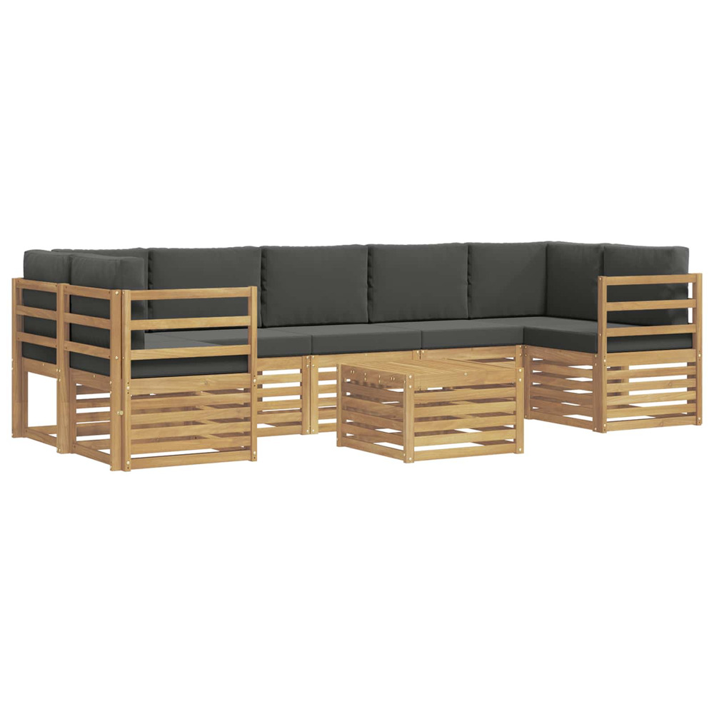 Ensemble de canapés d'extérieur 8 pcs blanc et anthracite