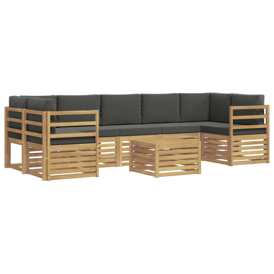 Ensemble de canapés d'extérieur 8 pcs blanc et anthracite