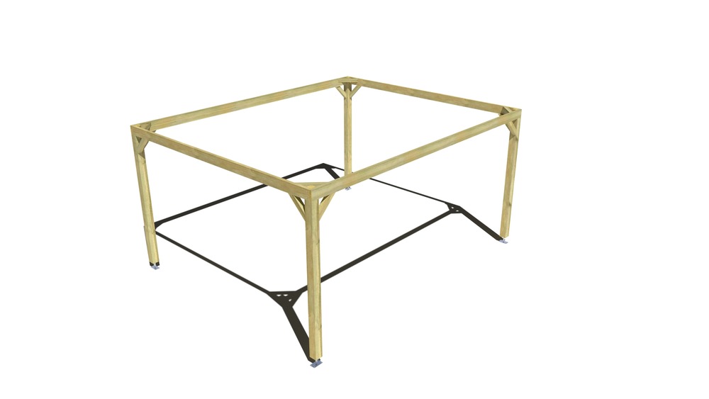 Pergola bois • 5m x 4m • indépendante • cadre simple • livraison comprise