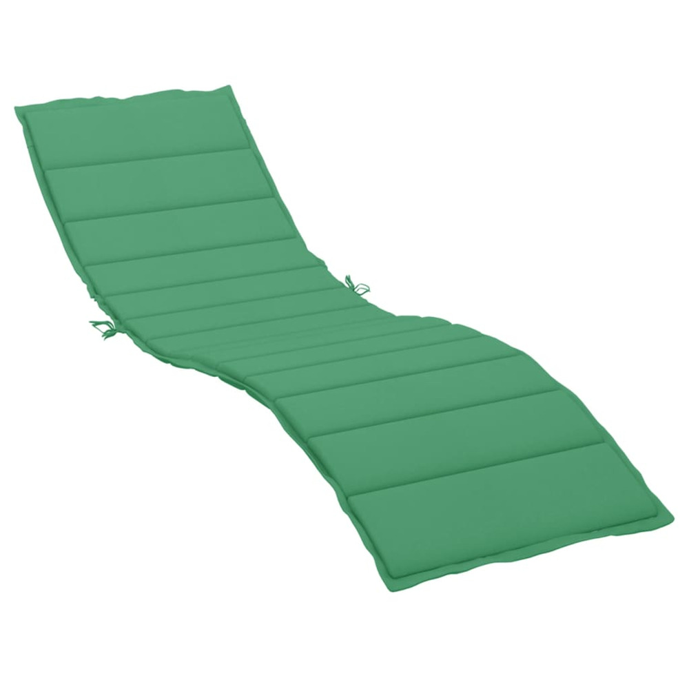 Coussin de chaise longue vert 200x60x3 cm tissu oxford bain de soleil
