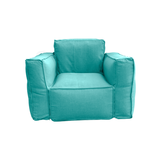 Canapé salon de jardin modulable 90x75x65cm bleu