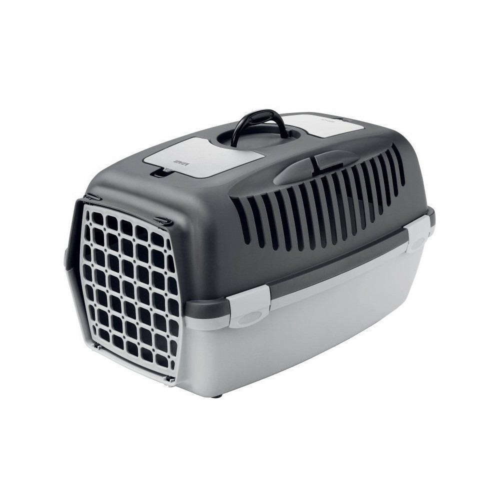 Cage gulliver 3, gris, taille 40 x 61 x 38 cm, transport pour chien max 12