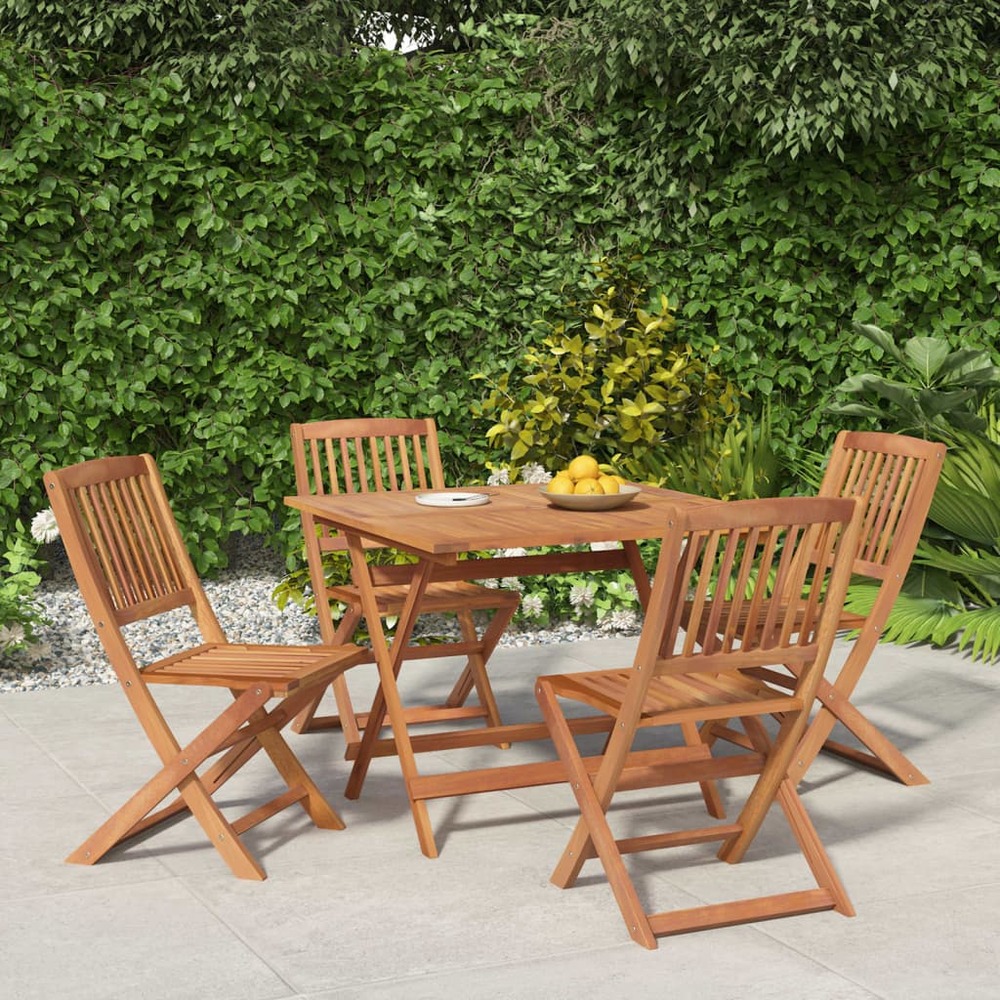 Ensemble à manger de jardin 5 pcs bois d'acacia solide