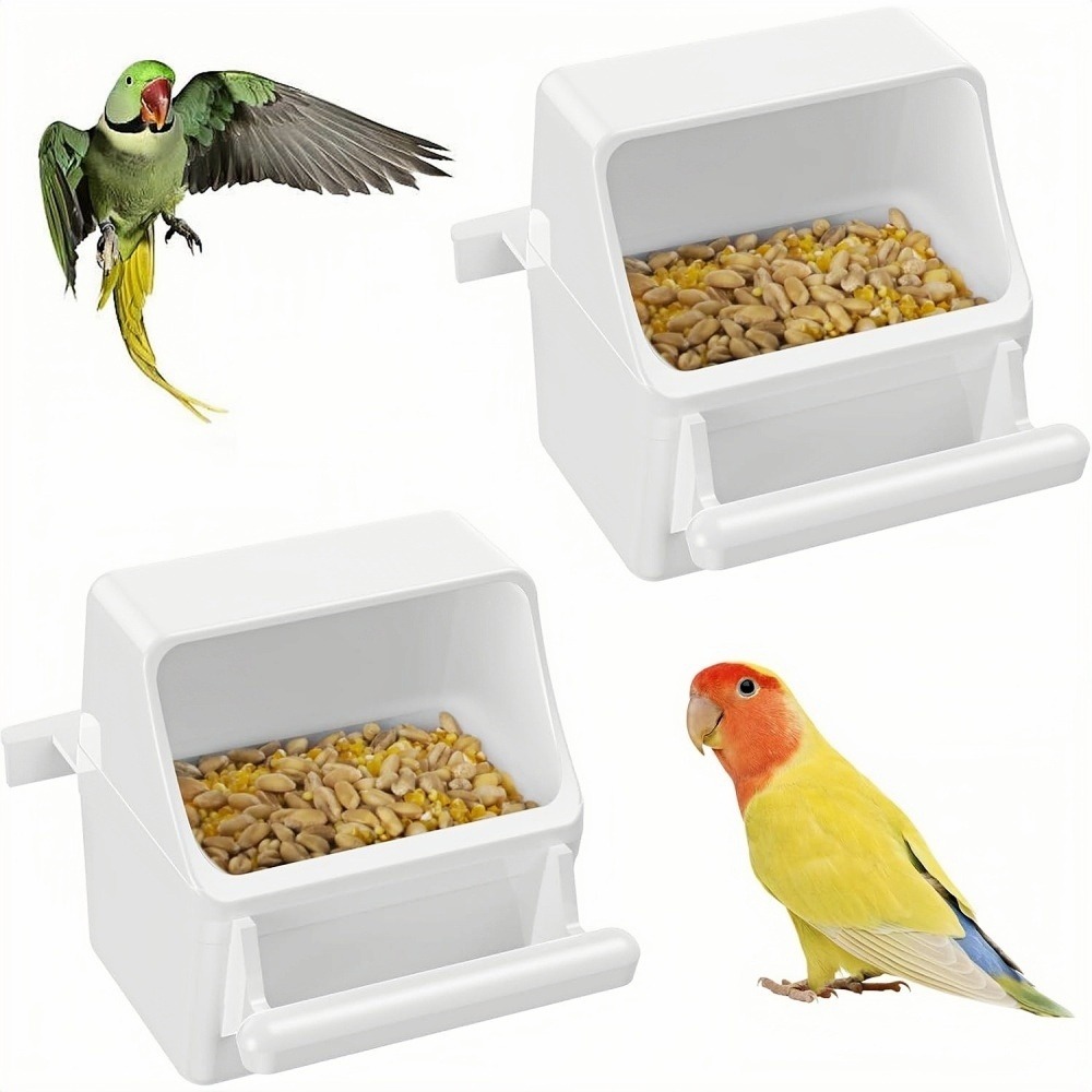 Mangeoires suspendues pour cage d'oiseaux - lot de 2