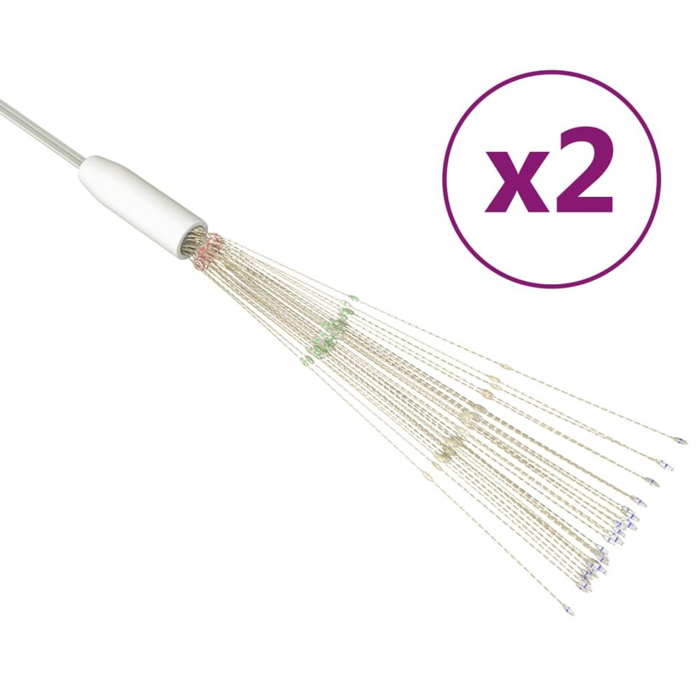 Feux d'artifice noël d'extérieur 2 pcs multicolore 20cm 280 led