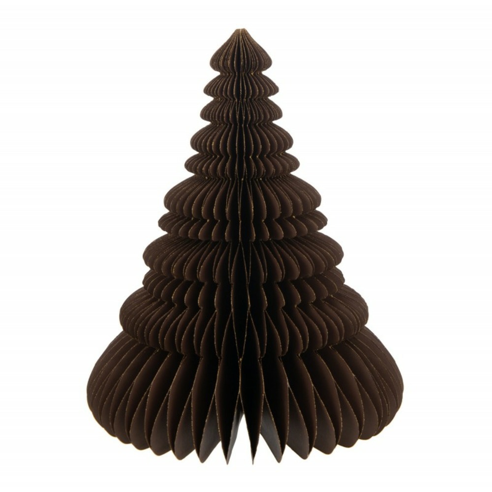 Sapin de noël pliant en papier marron 24x24x30 cm h30