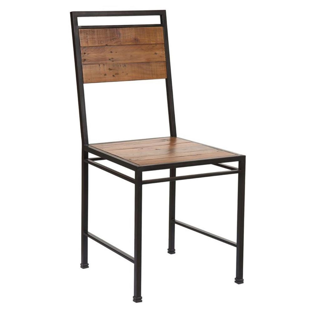 Lot de 2 chaises acier marron - manufacture interior's