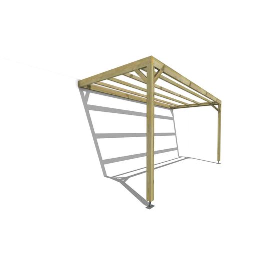 Pergola bois • 5m x 2m • adossée • sens largeur • livraison comprise