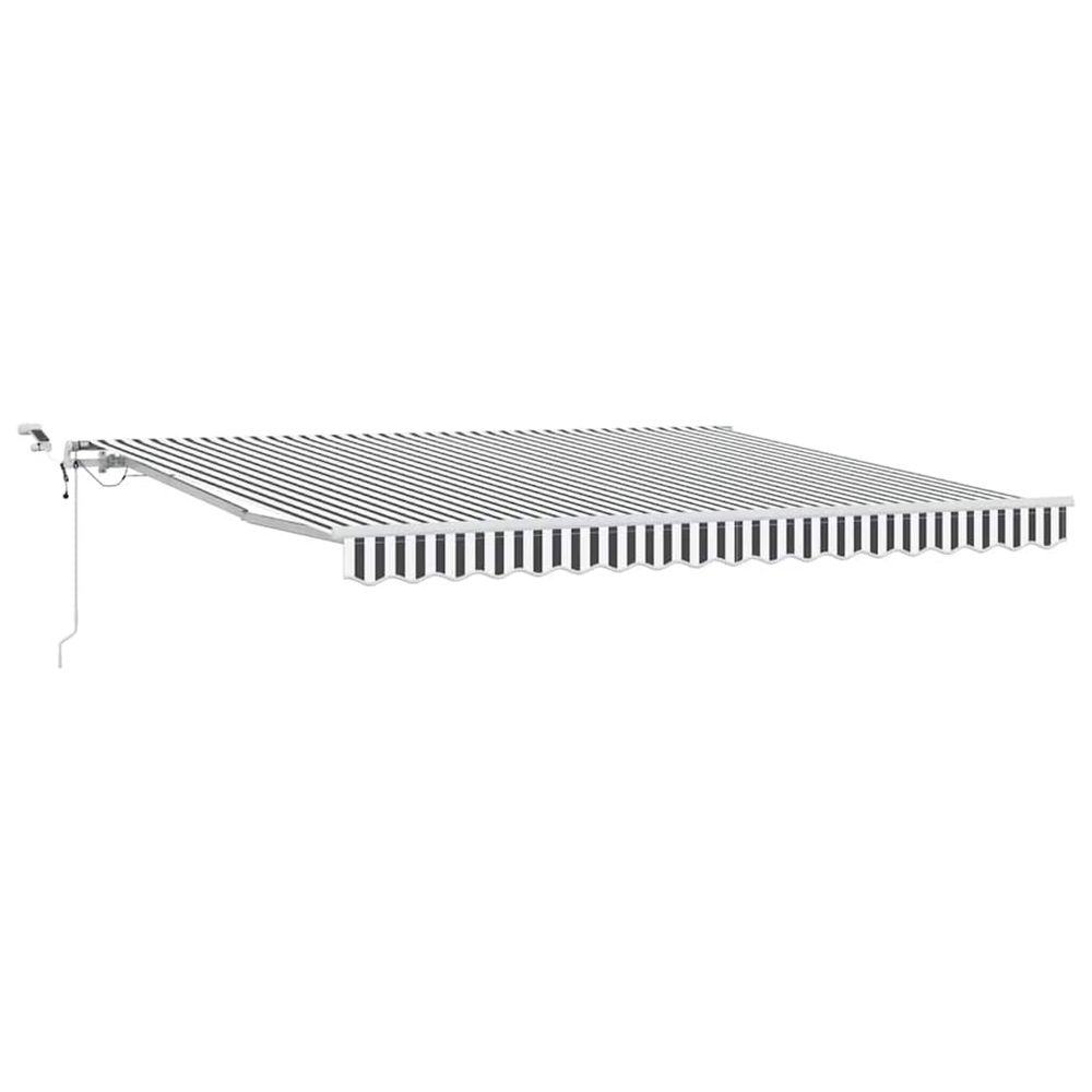 Auvent rétractable automatique avec led anthracite et blanc