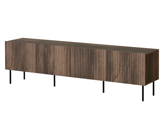 Franco - meuble tv - effet bois - 4 portes - 200 cm