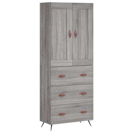 Buffet bahut commode armoire meuble de rangement organisateur cuisine salle de séjour salon haut sonoma 69,5 x 34 x 180 cm bo