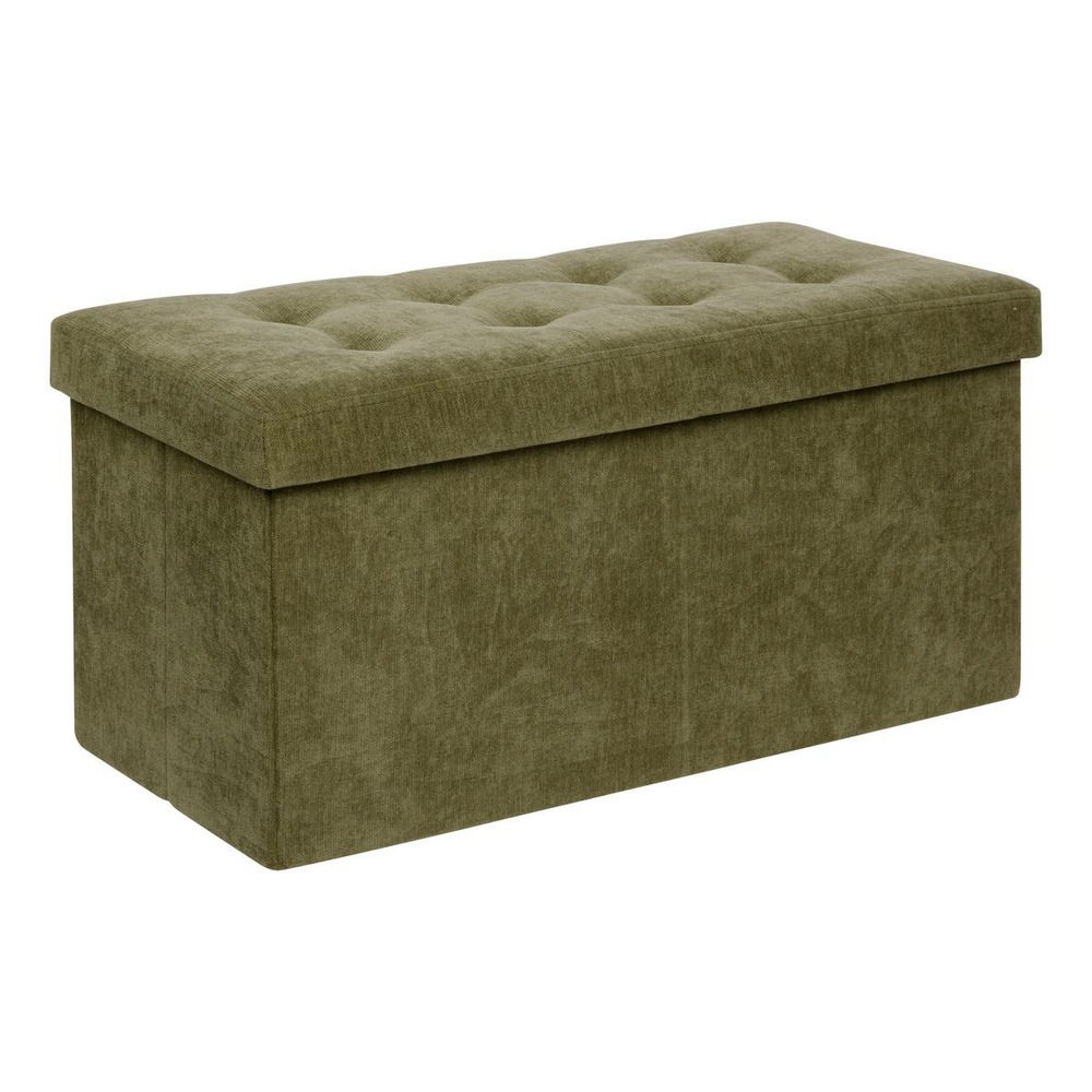 Pouf pliant double lysandre 76x38cm vert cedre