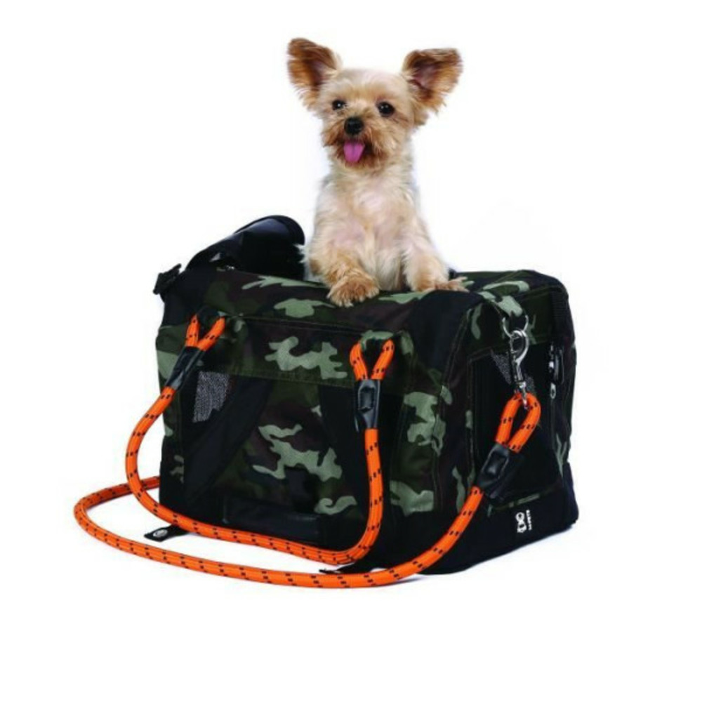 Sac de transport - - remix 2 en 1 camouflage & orange - 41 x 28 x 28 cm - pliable - léger - ceinture baudrier