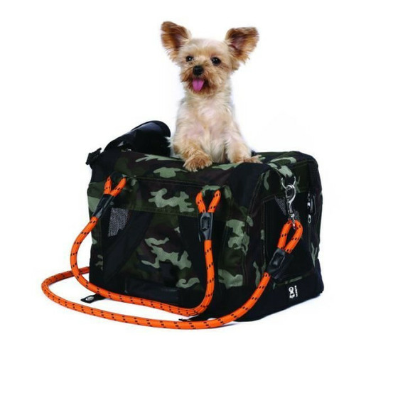 Sac de transport - - remix 2 en 1 camouflage & orange - 41 x 28 x 28 cm - pliable - léger - ceinture baudrier