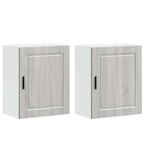 Armoires murales de cuisine 2 pcs porto sonoma gris