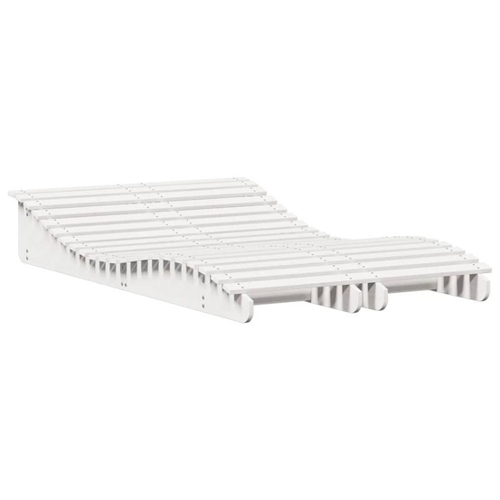 Chaises longues lot de 2 blanc 205x60x31,5cm bois massif de pin