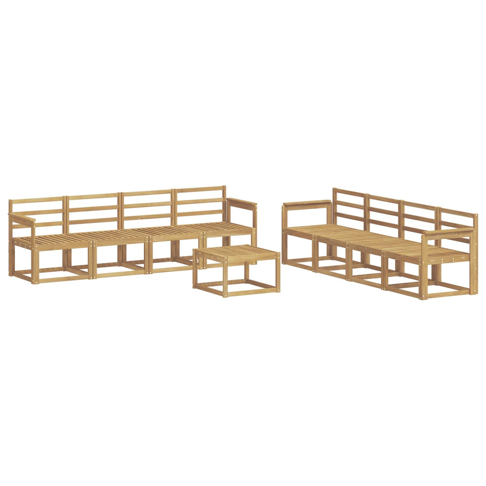 Ensemble de canapés d'extérieur 9 pcs blanc 59 x 59 x 37 cm