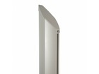 Mât en aluminium pour voiles ombrage a hauteur réglable 290cm couleur silver avec base 90°