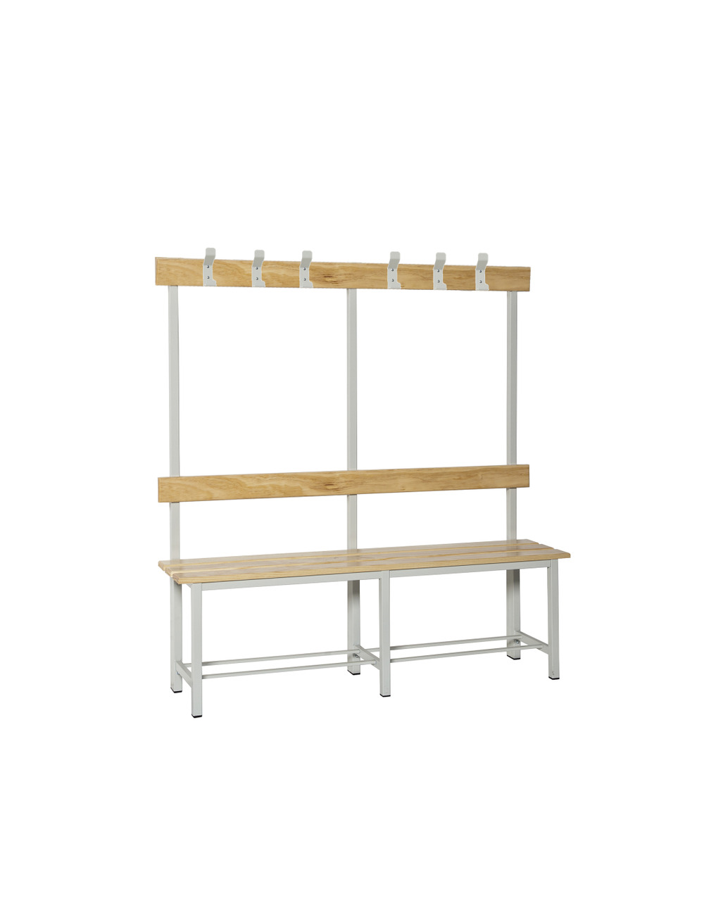 Banc vestiaire simonbench démonté simple sans plateau 6/1500 gris 1500x1600x350 - simonrack
